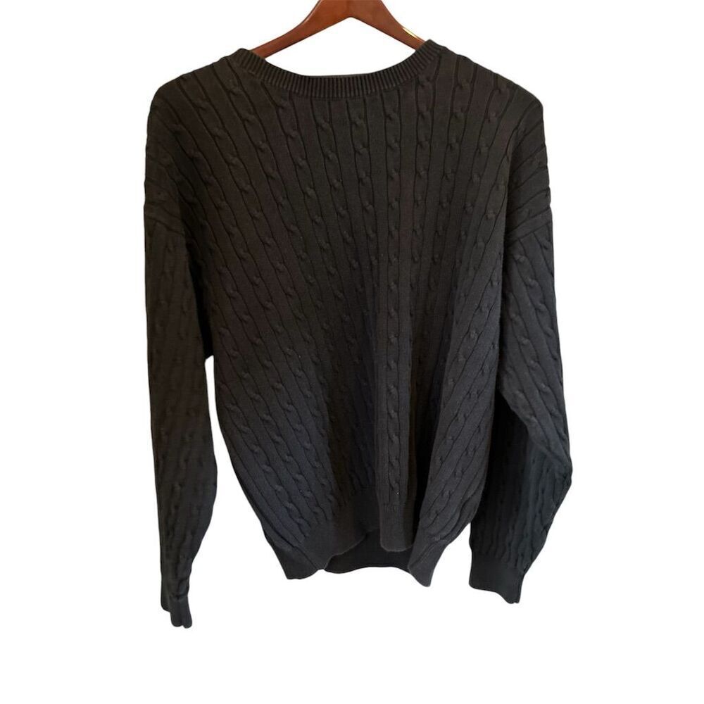 Tommy Hilfiger Men's Green Cable Knit Crew Neck Sweater‎ XL